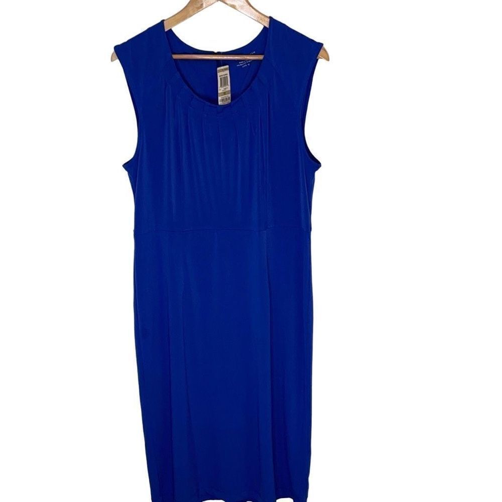 Charter Club Sleeveless Stretch Dress Royal Blue Size 12 New